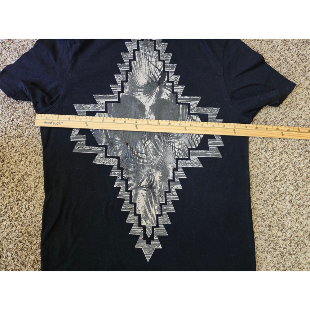 Men's Guess Los Angeles Mens Black Graphic Skull Palm Diamond T-Shirt Medium - Picture 5 of 11